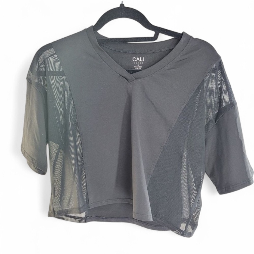 Women's Black Mesh Top